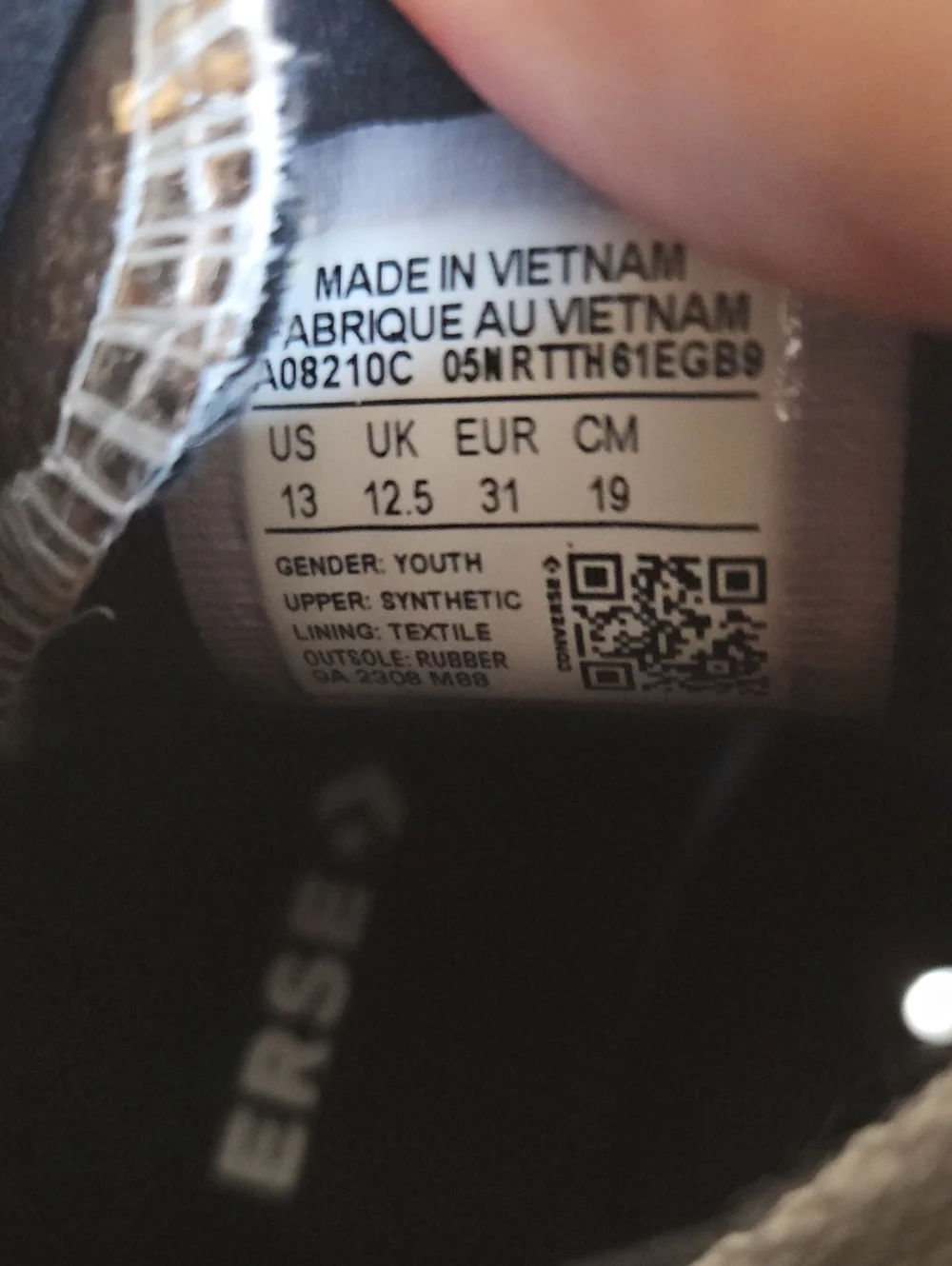 Youth Gold High Top Converse Sneakers